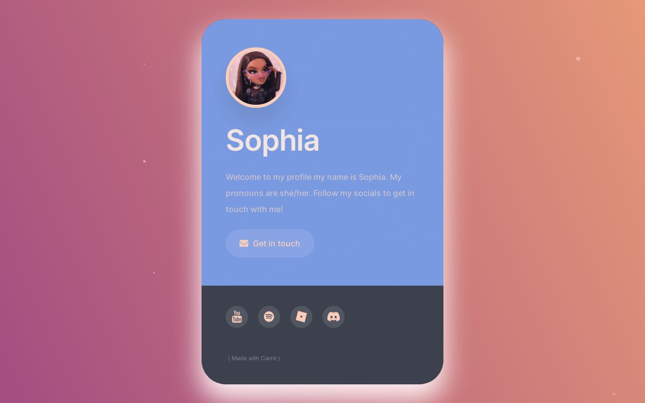 Carrd profile picture for @sophia0